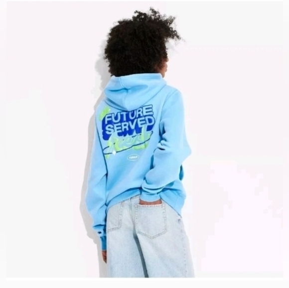 Poppi Future of Soda Graphic Hoodie Sweatshirt - Blue - Picture 4 of 7